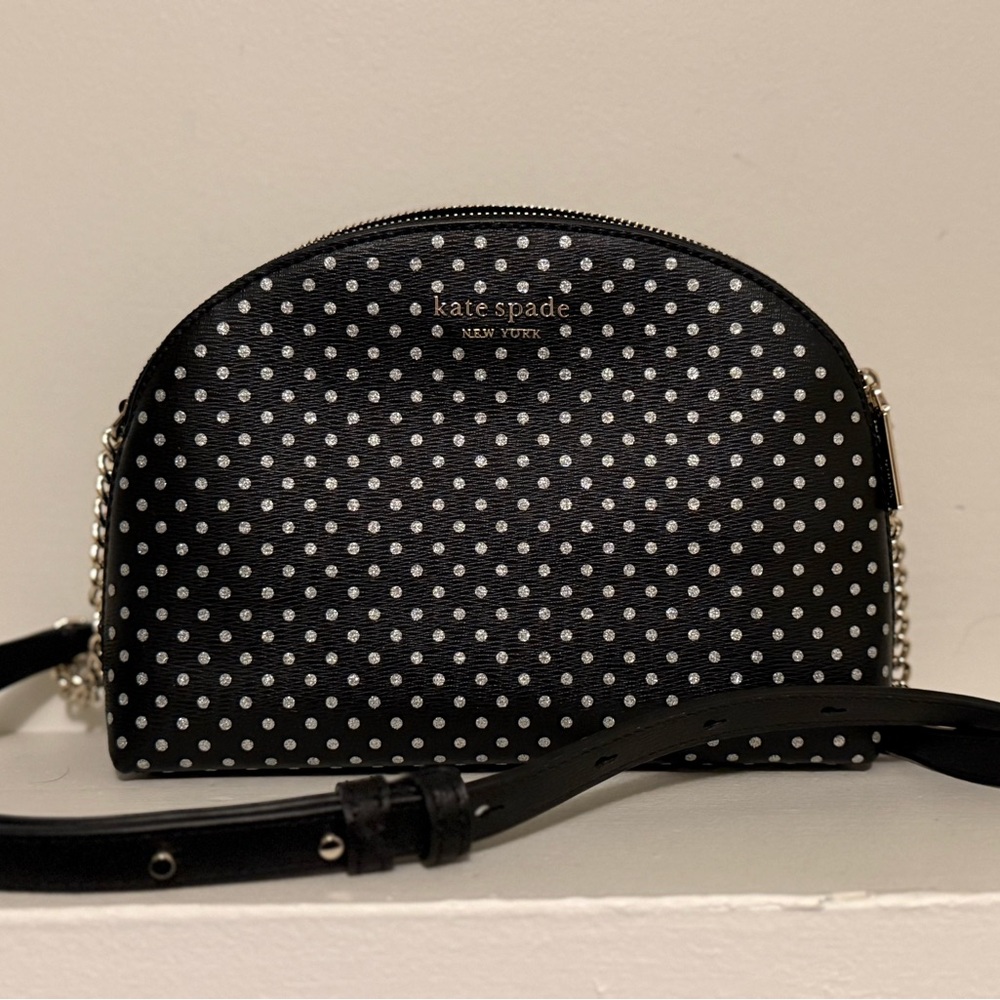 Kate Spade Black Polka Dot Crossbody Bag
